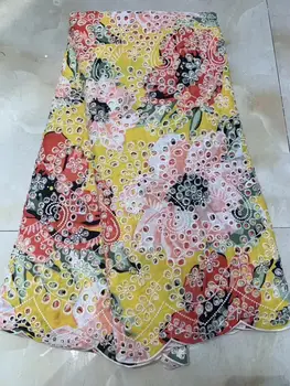 

African Lace Fabric 2019 French Cord Lace Fabric Embroidered Nigerian Tulle Lace Fabric With Swiss Cotton Lace For Wedding