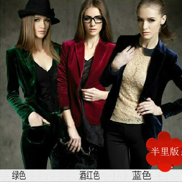 European station autumn gold velvet suit jacket female Slim was thin European and American small suit female suit women jacket European station autumn gold velvet suit jacket female Slim was thin European and American small suit female suit women jacket