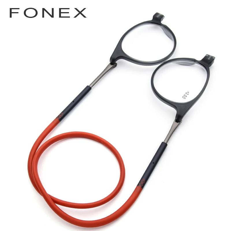 

Upgraded Magnet Reading Glasses Men Women Adjustable Hanging Neck Magnetic Round Presbyopic Eyeglasses +1.00 +1.50 +2.00 +3.00