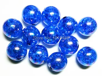 

(Choose size)12mm/16mm/20mm royal blue color Acrylic clear AB Crack Beads, Colorful Chunky Beads for Necklace Jewelry