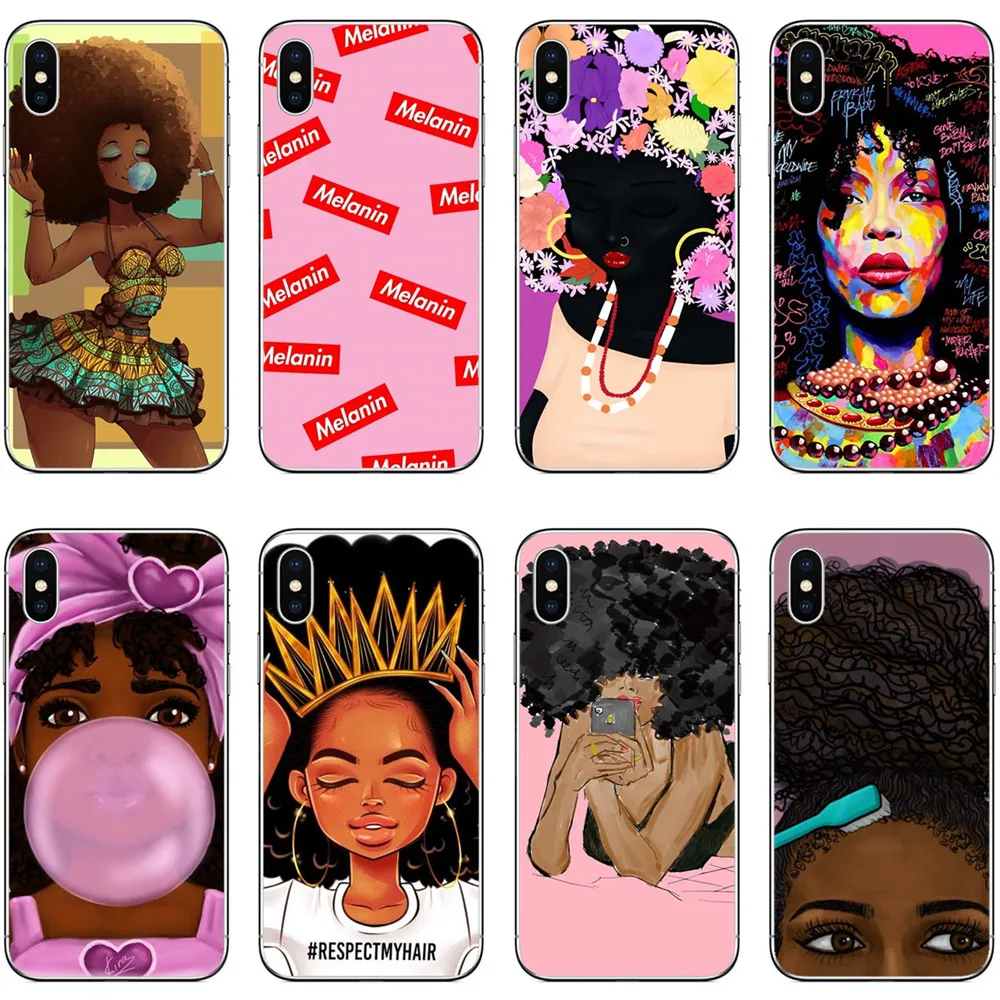 2bunz Melanin Poppin Aba Мягкий силиконовый чехол для телефона iPhone 6 7 8 plus 5 5S SE 6s Модный афро