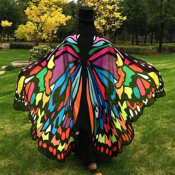 

Fashion Butterfly Wing Beach Towel Cape Scarf for Women Christmas Halloween Gift