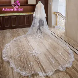 2018 Новый Природа Белый 3 м широкий 3,5 М Длинные собор Veil Весна край карандаш слой фату с расческой свадебные аксессуары