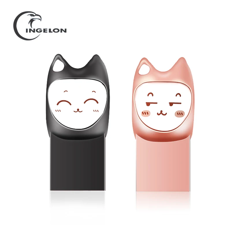 Дешевый Ingelon флешка мультфильм USB Flash Drive 8 ГБ 16 ГБ 32 ГБ 64 ГБ Pen Drive 2018 Новое Memory Stick Металл DIY пользовательские U диск Cle USB флешки