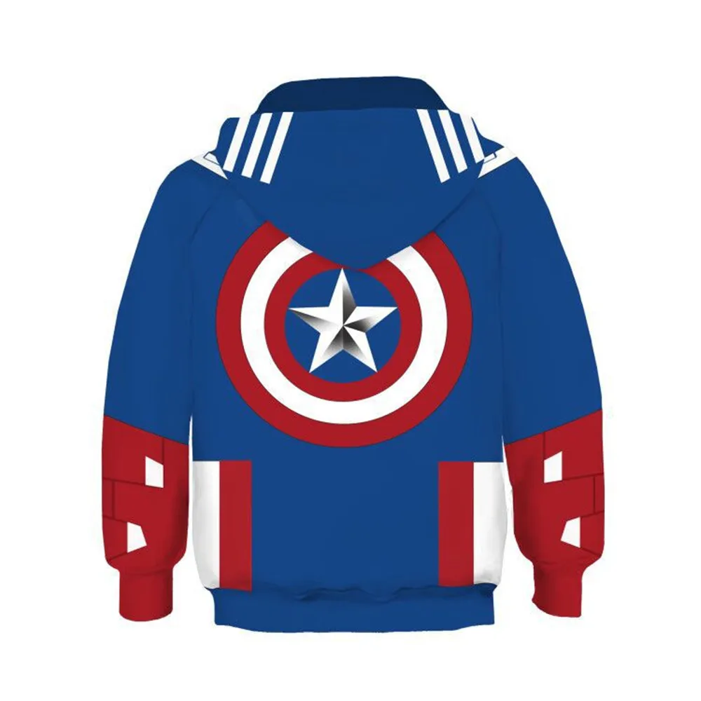 2019 new Avengers Endgame Quantum Realm superhero 4 Captain Marvel hooded sweater jacket for kids coat warrior costumes