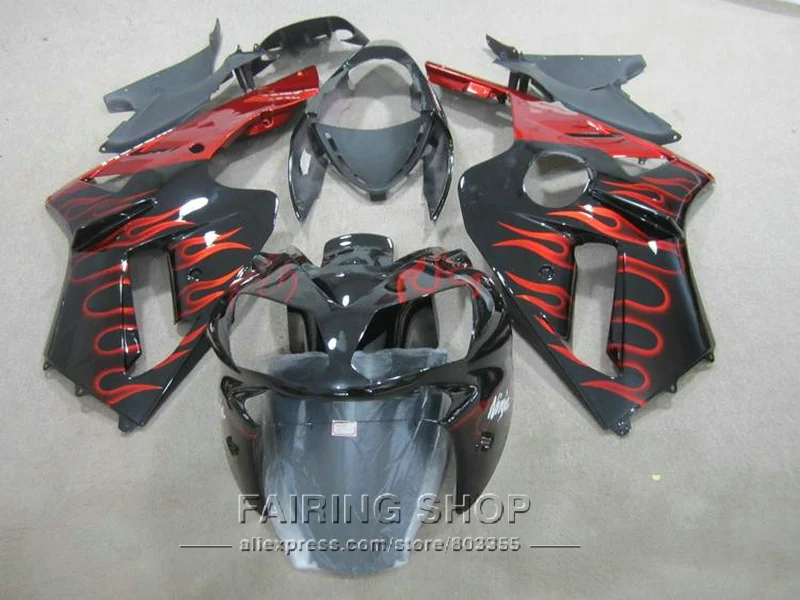 CBR 600 F4i 04 2004 05 2005 Обтекатели для Honda ( Red flame) Инжекционный комплект обтекателей cbr600F4i 2006 06 2007 07 l28|fairings for honda|fairing
