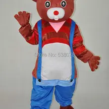Прекрасный коричневый Медвежонок Маскоты костюм для взрослых Размеры персонажа из мультфильма Маскоты te Маскоты карнавальный Cosply Необычные платья sw1243