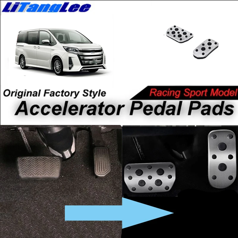 

LitangLee Car Accelerator Pedal Pad Cover Foot Throttle Sport Racing Model For TOYOTA Noah Voxy Esquire AT 2014~2018 Confirm