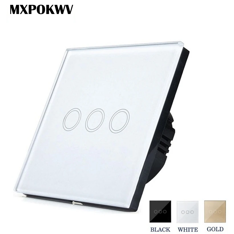 Smart Touch Switch EU/UK Standard 3 Gang 1 Way, Smart Home Automation ...