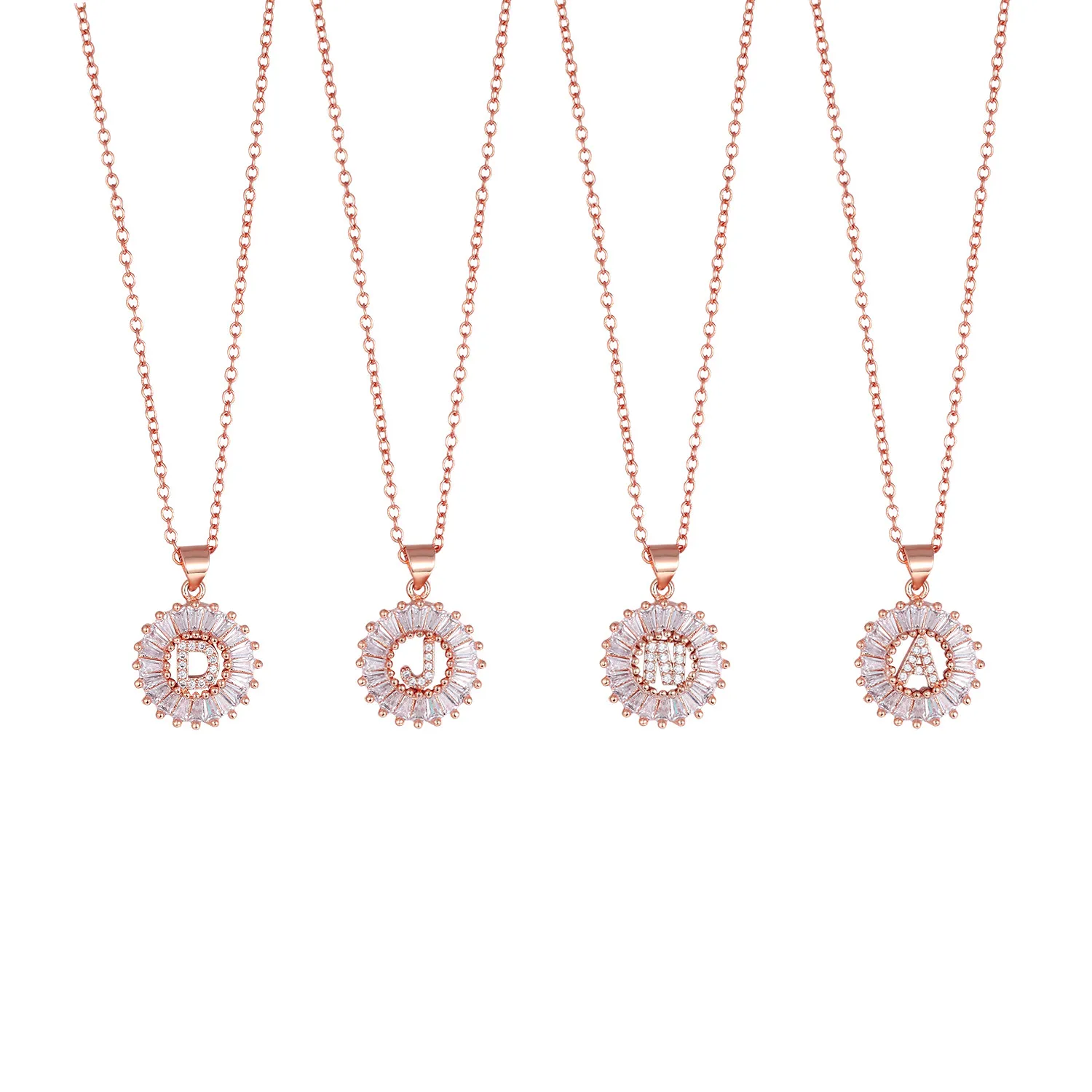 A-Z ожерелье с подвеской в виде буквы с кубическим цирконием для женщин золотого и серебряного цвета, цепочка с надписью