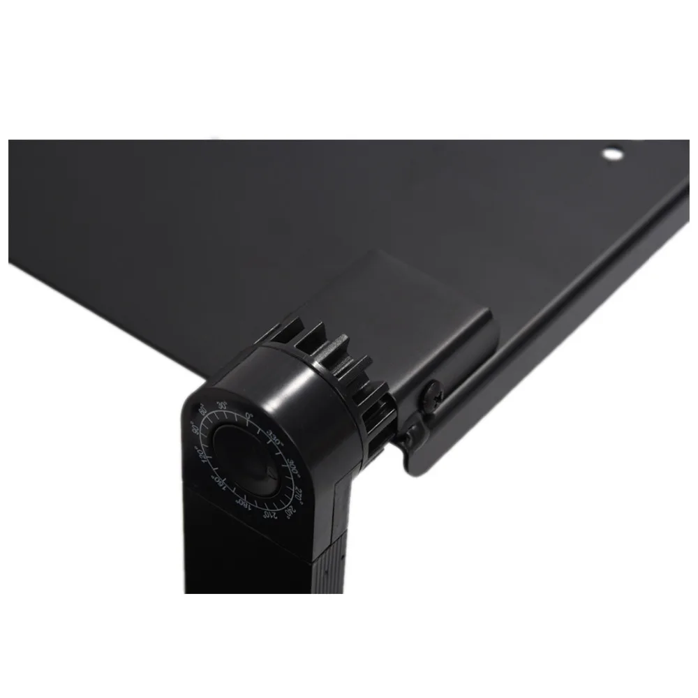 Portable Foldable Adjustable Laptop Desk Computer Table Stand Tray For Sofa Bed Black