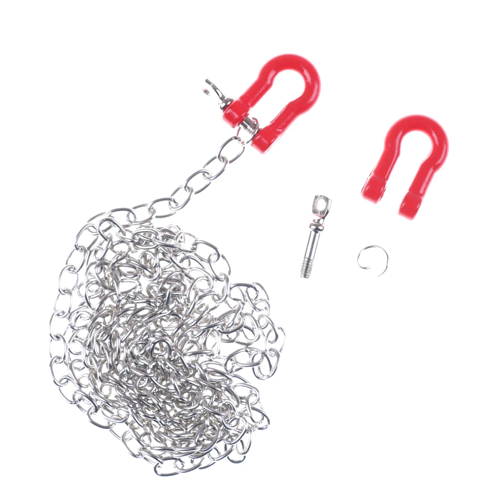 RC Crawler 1:10 Accs Tow Hook & Trailer Chain Kit for Traxxas Hsp Redcat Rc4wd Tamiya Axial scx10 D90 Hpi RC Trucks Car Parts