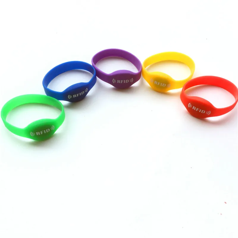 

5pcs 125Khz Bracelet EM4100 RFID Silicone Proximity Smart Watch Type Wristband Red/Yellow/Blue/Green/Violet