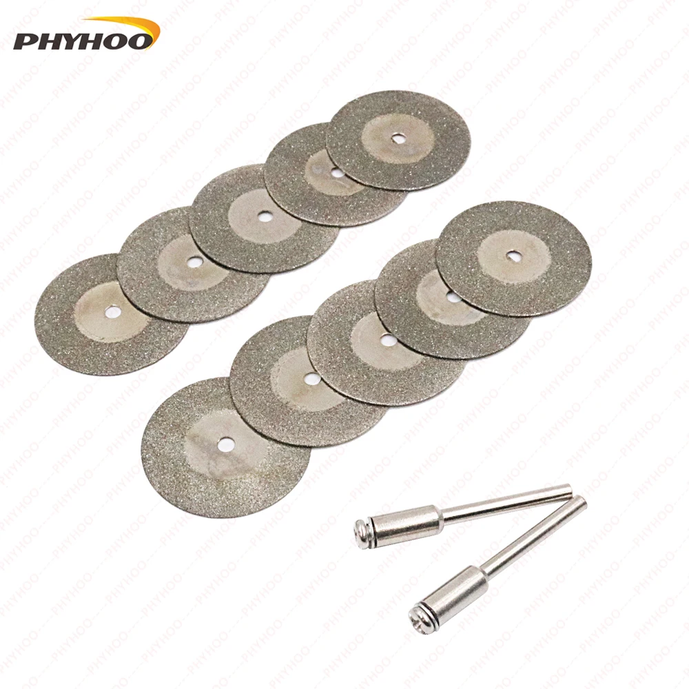 10 Pcs/Bag Rotary Tool Circular Saw Blades Cutting Wheel Discs Mandrel