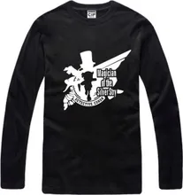 New Men’s long sleeve T shirt Slim Detective Conan Cotton Top Casual Hooded Fashion