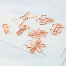 

Rose Gold Diamond Ring Clip Metal Bookmark Stationery Clips Paper Bookmark Accesorios Oficina Paperclips Metal Clips Clip Photo
