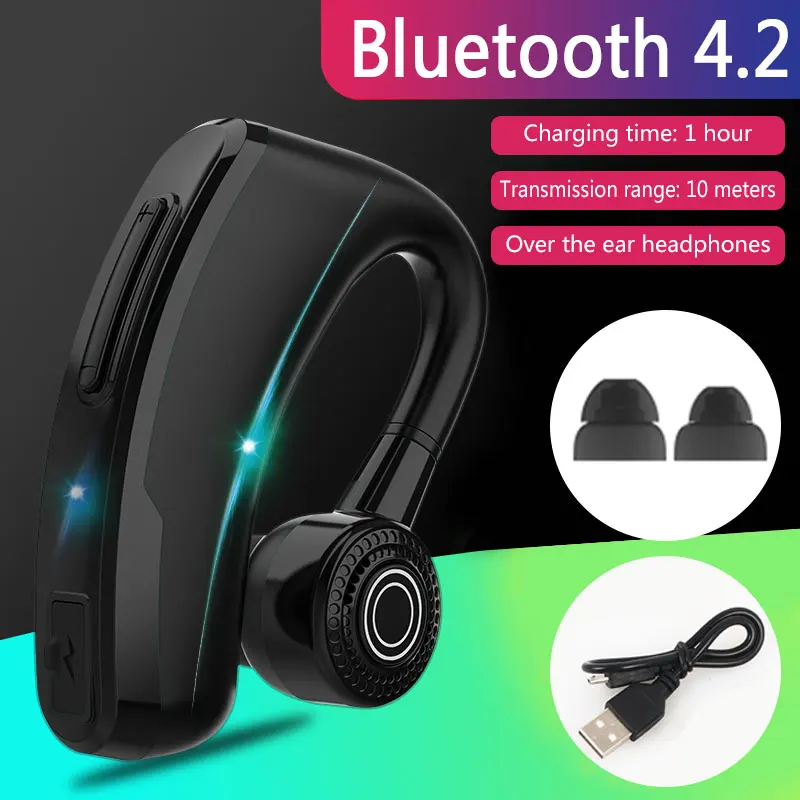 

Bluetooth Earbuds Wireless Bluetooth Headset Earhook Bluetooth 4.2 V10 Handfree Noise Cancellation Portable Mini