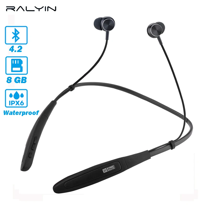 

2018 New Ralyin Mp3 Player Bluetooth Sport MP3 Player High Resolution Lossless Music MP3 Player 8GB memory waterproof MP3 player
