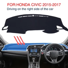 Коврик покрытие для приборной панели черный ковровое покрытие для HONDA CIVIC- изоляционный коврик