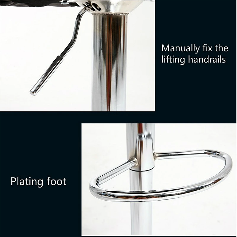 Creative Lifted Bar Chair Household High Stool with Backrest and Footrest Rotated Dining Chair Ergonomic Stable Commercial Chair