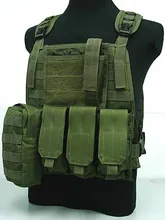 Tactical Combat Airsoft Paintball Hunting Shooting Combat Molle Vest Chest Rig Harness W/ Triple 5.56mm Mag Pouch Multicam