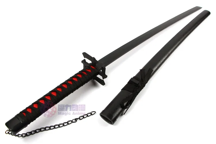 Cosplay&Ware [12]Bleach Kurosaki Ichigo Katana Anime Cosplay Wooden Sword Blade Halloween Carnival Party Events -Cosplay&Ware anime Shop
