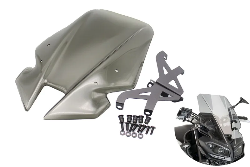 Мотоциклетное ветровое стекло козырек ветрового стекла Viser подходит для Yamaha New MT09 MT-09 17 FZ-09 FZ09 двойной бабб