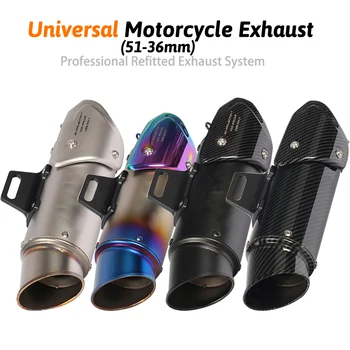 

Universal Motorcycle Exhaust Muffler Silencer Tail Pipe Motorcylce Exhaust Pipe Tip Baffler for Dirt Street Bike ATV 51mm 60mm