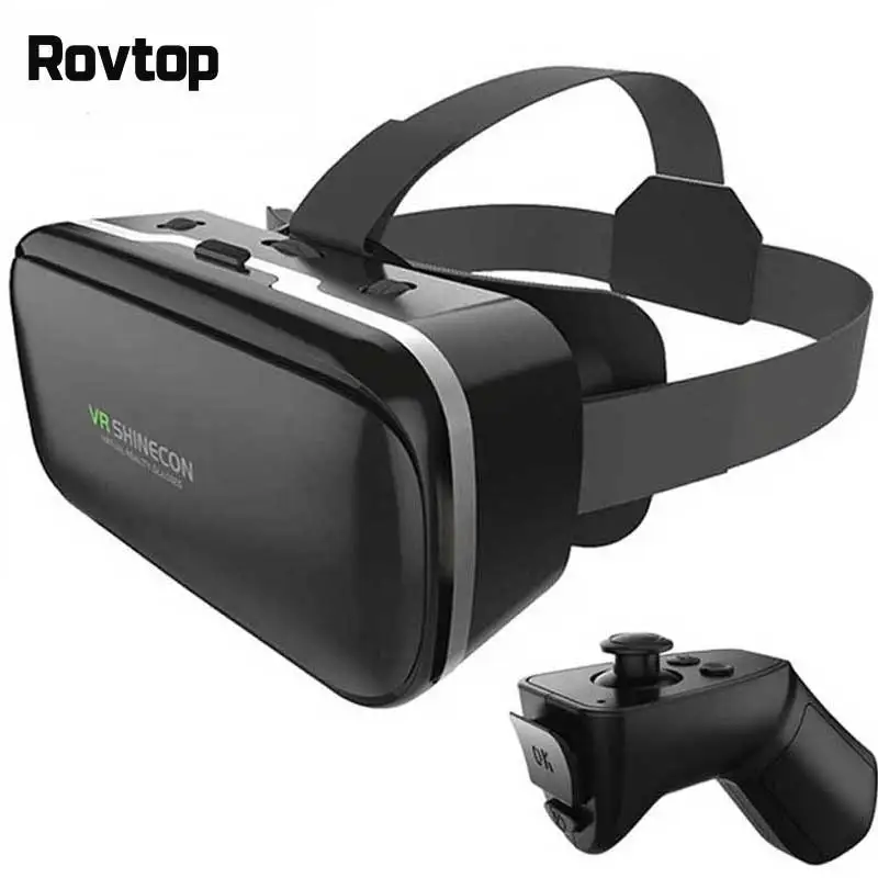 

VR Box VR Virtual Reality 3D Glasses Google Cardboard Headset Helmet With Bluetooth Gamepad For Smart Phone VR Games Video Films