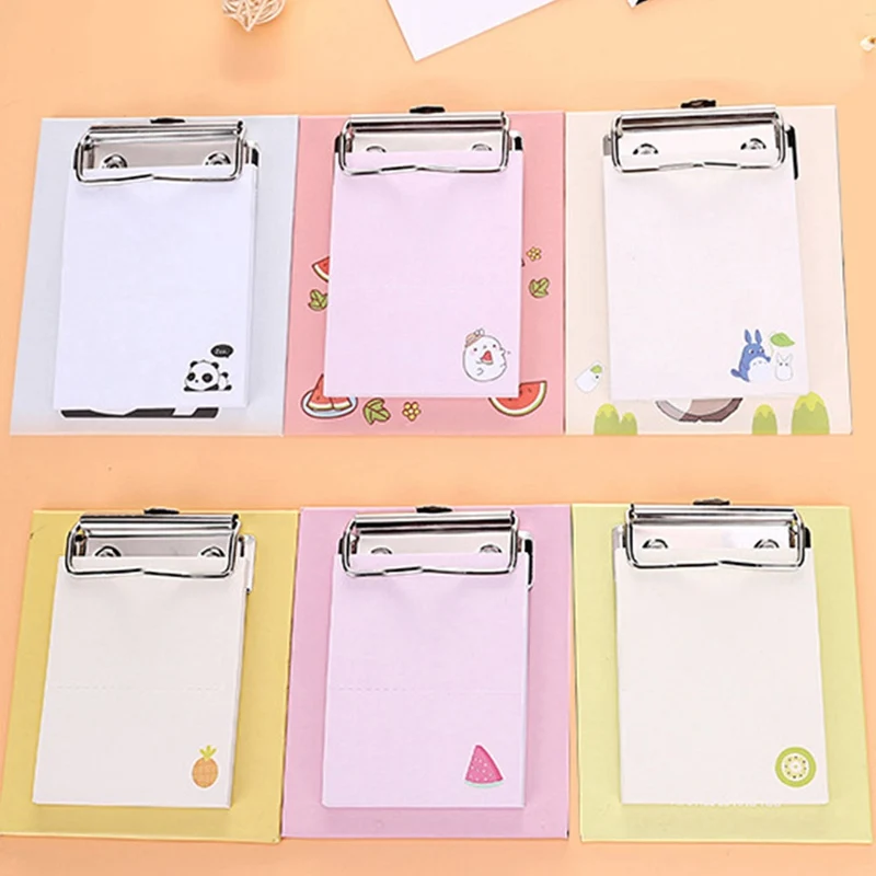 

Cartoon Clipboard Memo Pads Cute Notebook Kawaii Creative Office Stationery Work Planner Diary Agenda Sticky Notes