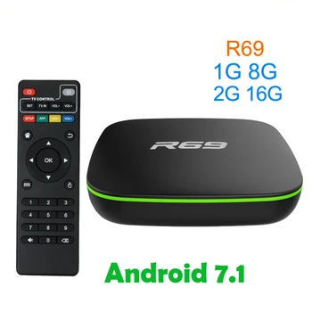 

20pcs/lot R69 Smart Android 7.1 TV Box 2GB 16GB Allwinner H3 Quad-Core 2.4G Wifi Set Top Box 1080P HD Media player Ott Smart Box