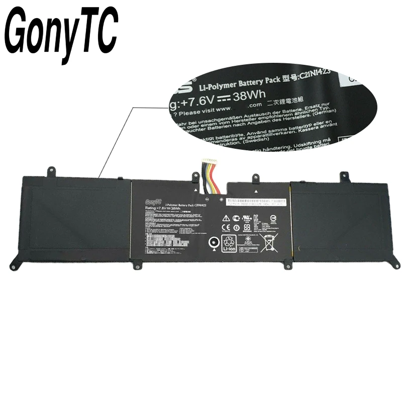 GONYTC новый оригинальный C21N1423 Аккумулятор для ноутбука ASUS X302L X302LJ X302LA R301LA F302LJ F302U