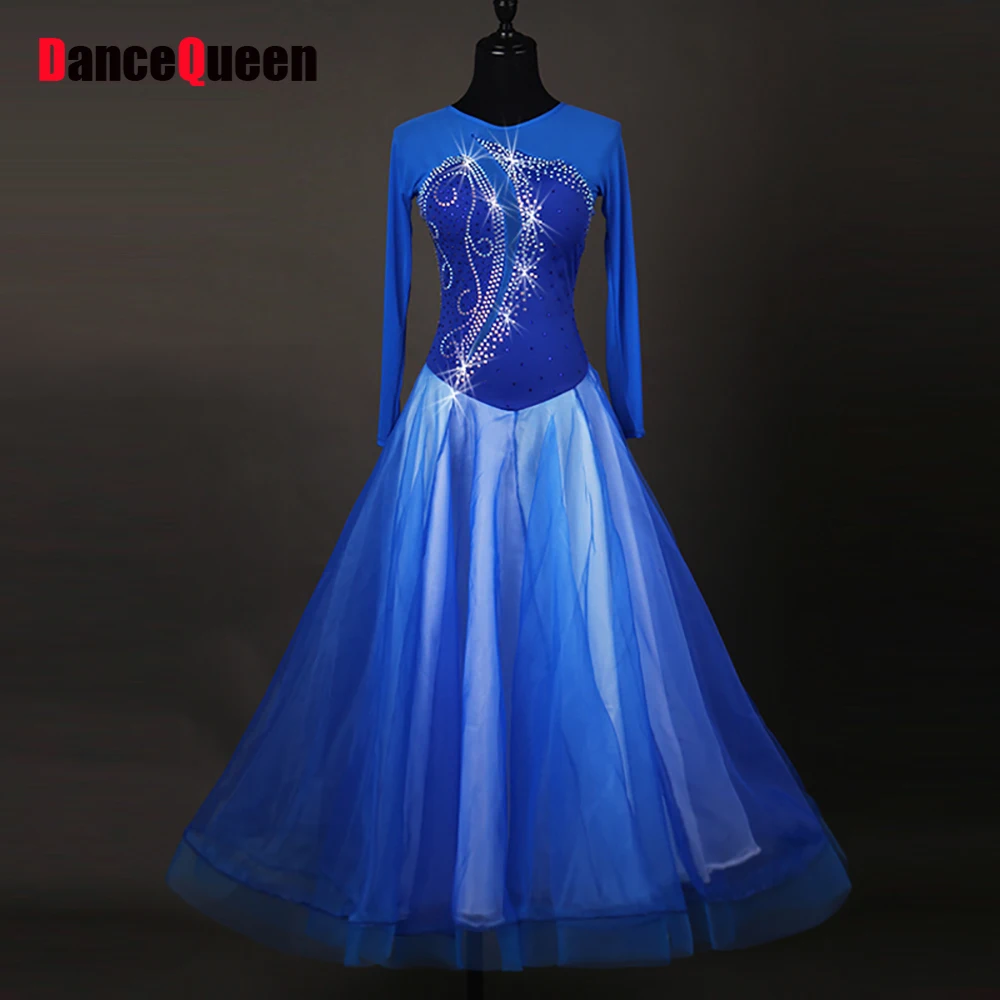 2017 Women Ballroom Dance Dresses Adults Flamenco Skeleton Bodysuit Costume Modern Waltz