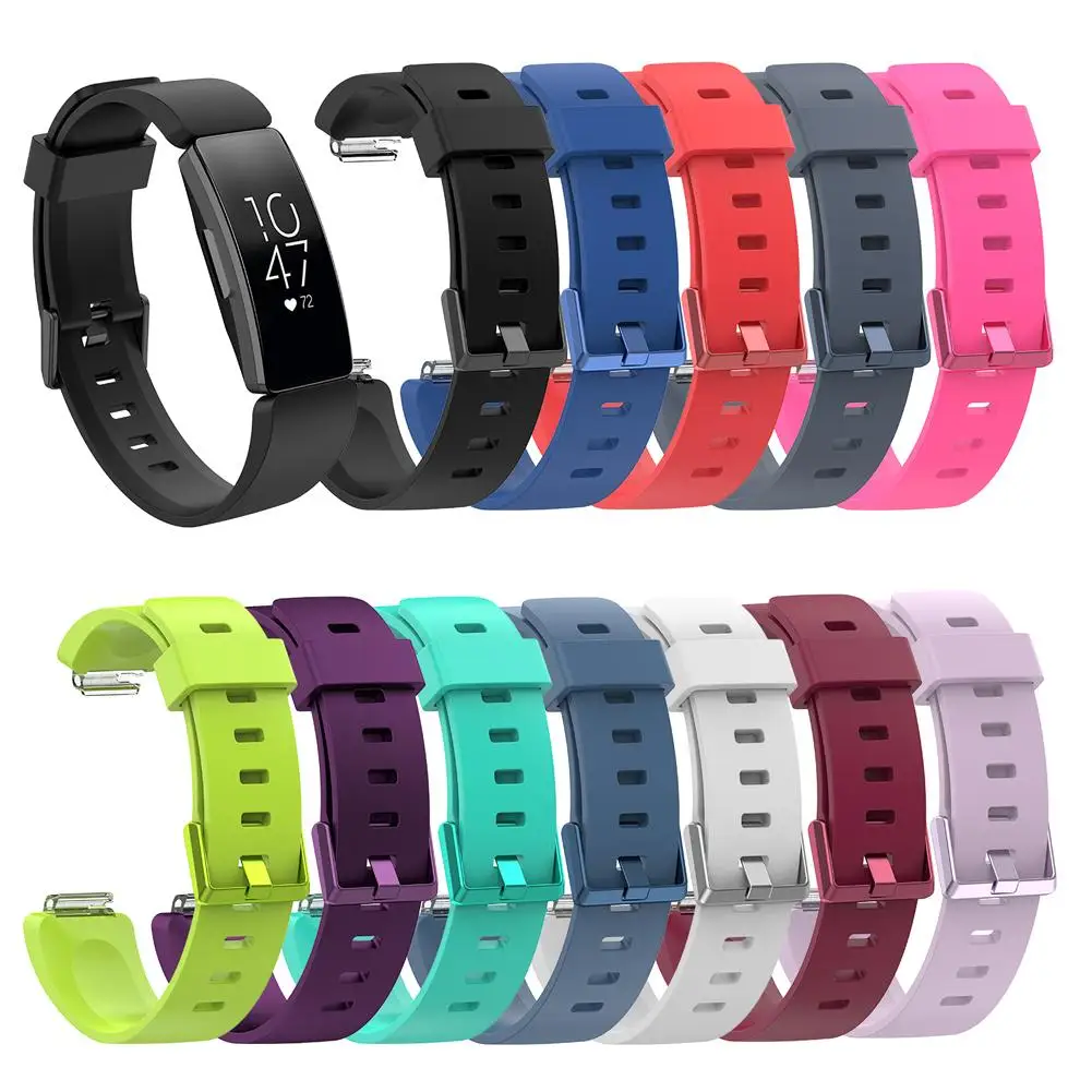 

Replacement Watch Band Silicone Sports Smart Watch Tracker Stylish Wristband Strap For Fitbit Inspire Inspire HR Activity