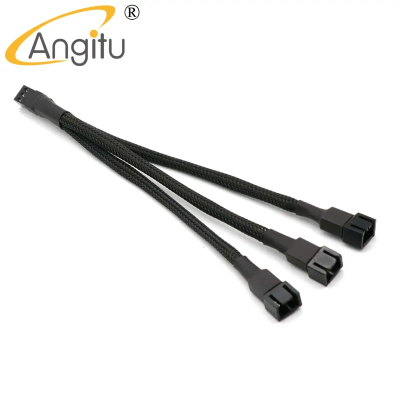 Angitu 22awg 3pin Fan 3way Cooling Cable 3 Fan Splitter Cable-15cm 30cm - Pc Hardware Cables Adapters -