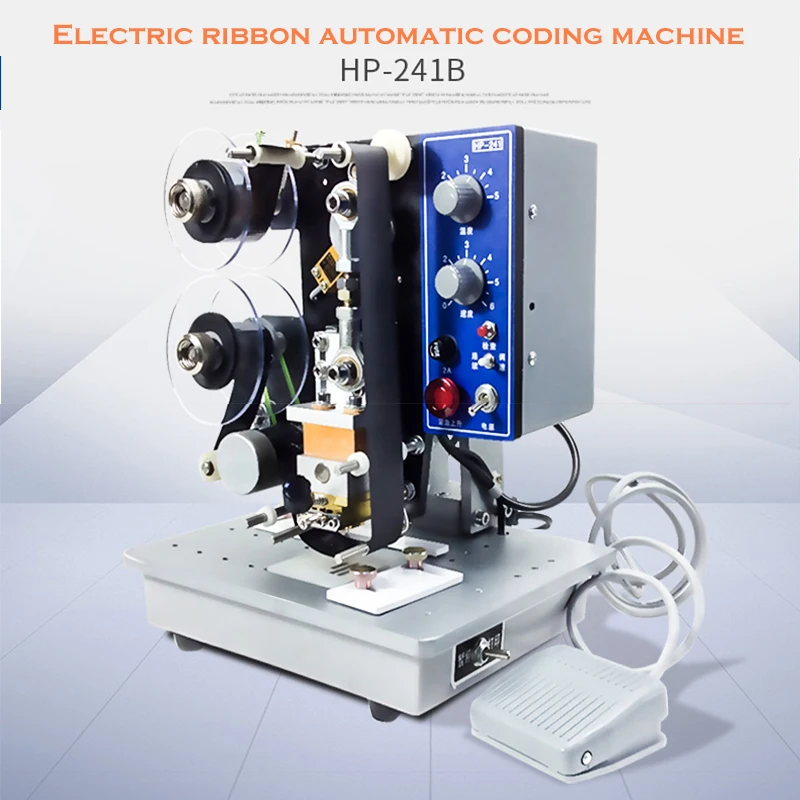 

Electric printing machine Automatic coding machine Ribbon hot stamping Production date coding machine HP-241B
