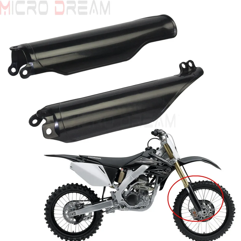 

2x Plastic Fork Protection Guard Motocross Front Tube Protector For Honda CR125 CR250 CR500 CRF250R CRF450R 1993-2014