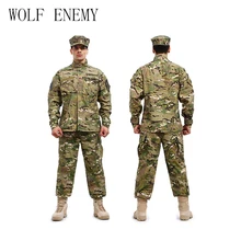 Армия США BDU немецкий Камуфляжный костюм Тактический Военный Боевой страйкбол Униформа-куртка+ брюки Мужской медицинский комплект одежды