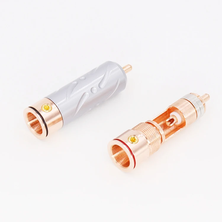 Высококачественные Медные коннекторы для пайки Viborg VR109 разъем RCA из чистой