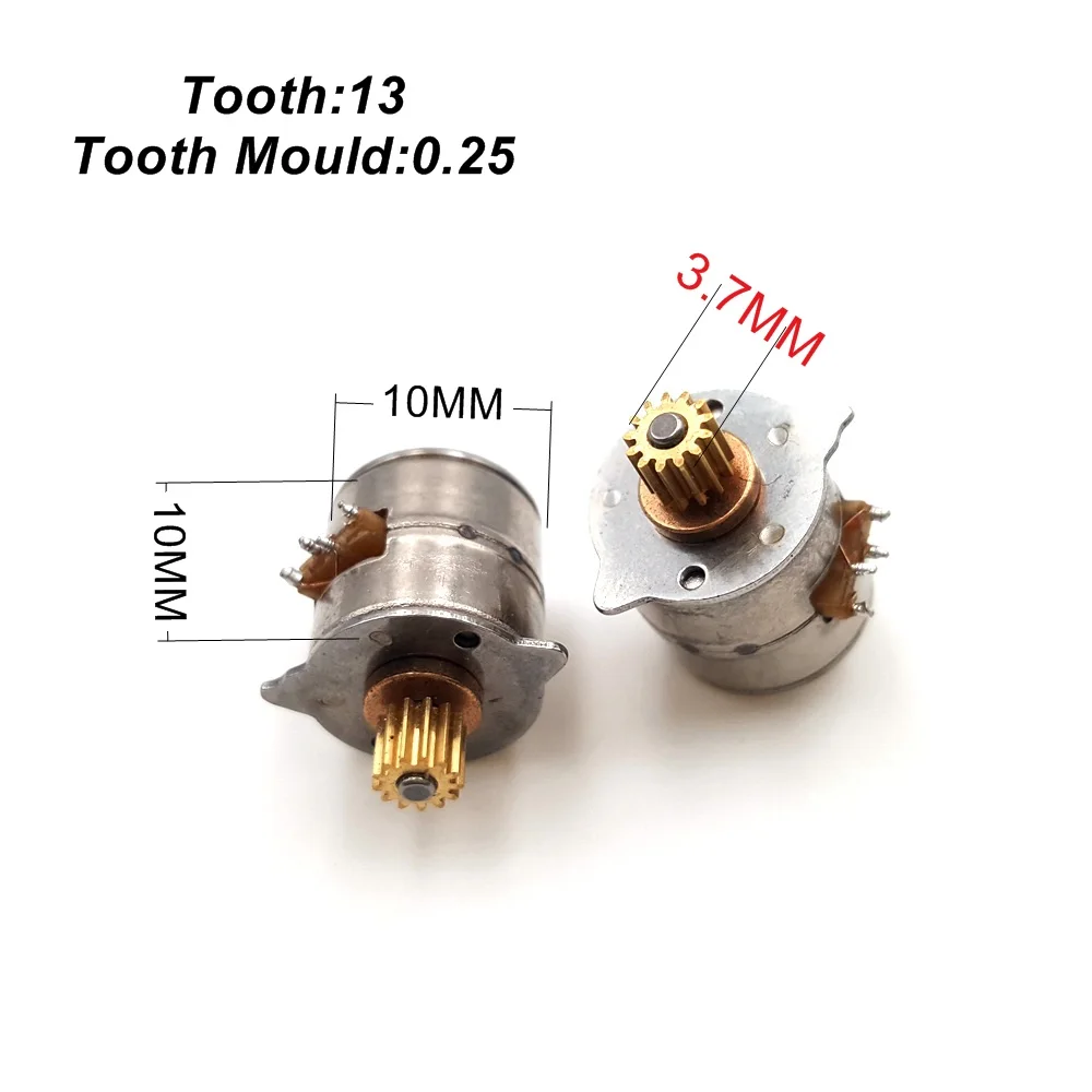 2 шт./лот DC5V микро шаговый двигатель 10 мм двухфазный четырехпроводный шаговый двигатель с латунным редуктором