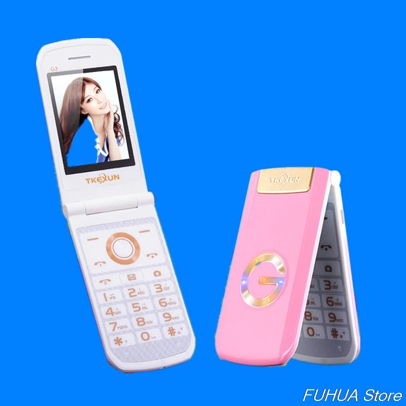 Телефон раскладушка TKEXUN G3 2 4 дюйма 2800 мАч Sim карты FM MP3 MP4 Bluetooth|Смартфоны| |