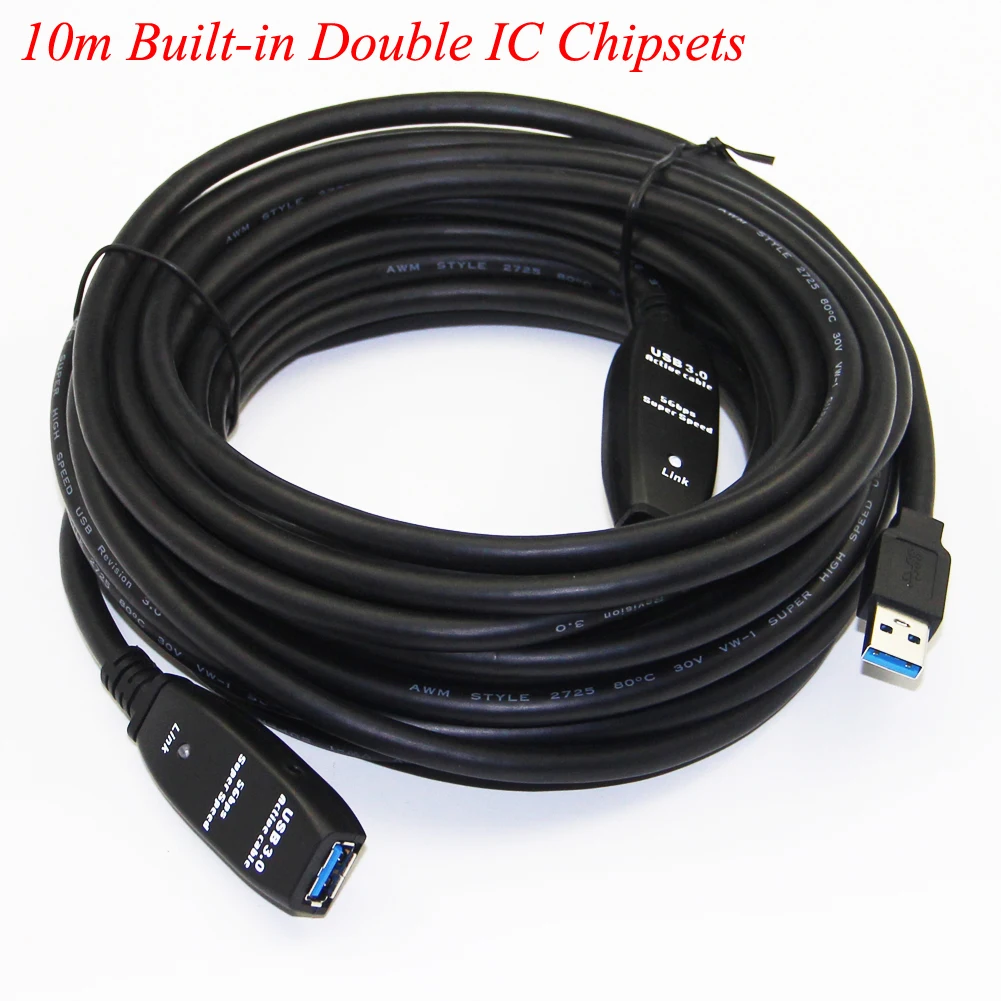 Lballist USB 3 0 Удлинительный кабель Активный ретранслятор встроенный чипсет IC штекер