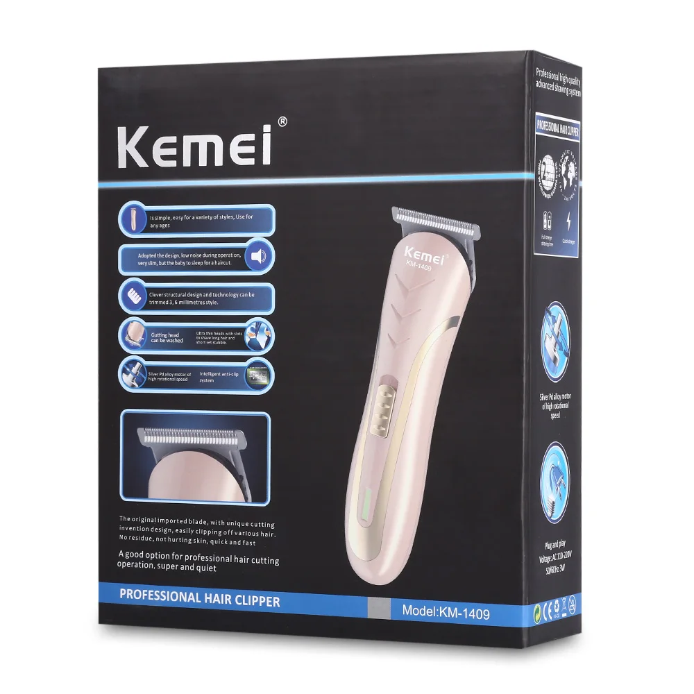 Kemei KM 1409 профессиональный электрический триммер для стрижки волос укладки