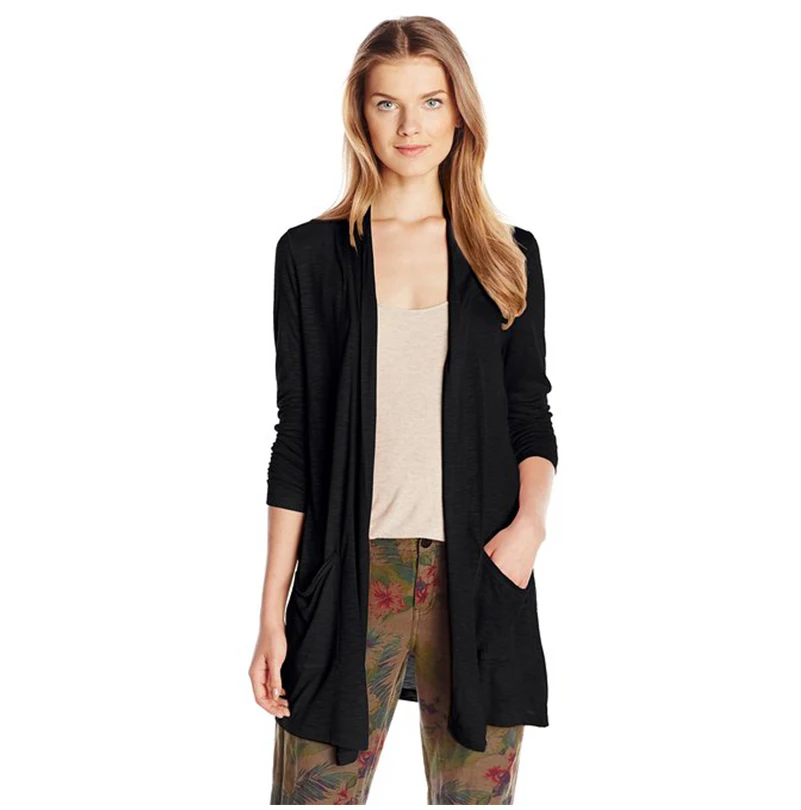 GZDL Spring Autumn Cardigan Women Long Sleeve Casual Loose Thin