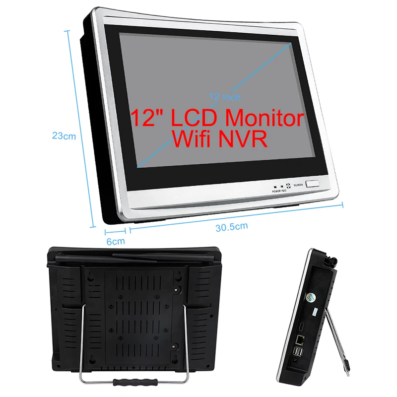 Techage 8CH 1080P Wireless NVR Kit WiFi CCTV System 12
