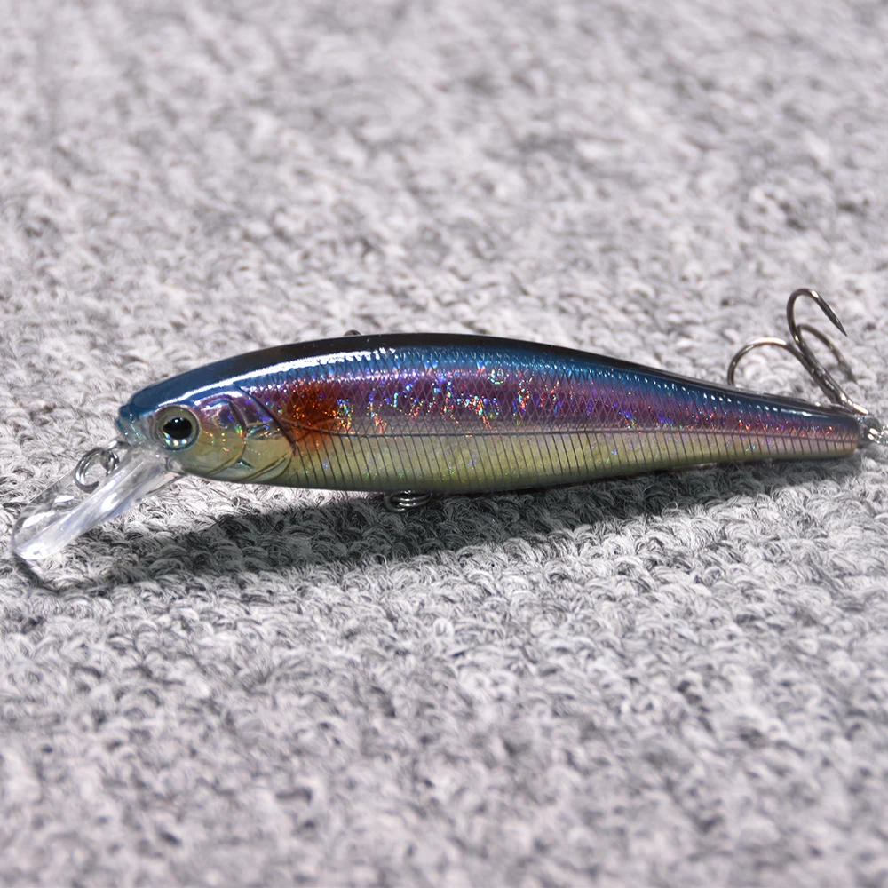 Makebass 3.94in/0.53oz Minnow Plug Fishing Lures Floating Hard Baits Swimbaits Fishing Tackle Tool for Trout Walleye Pike etc