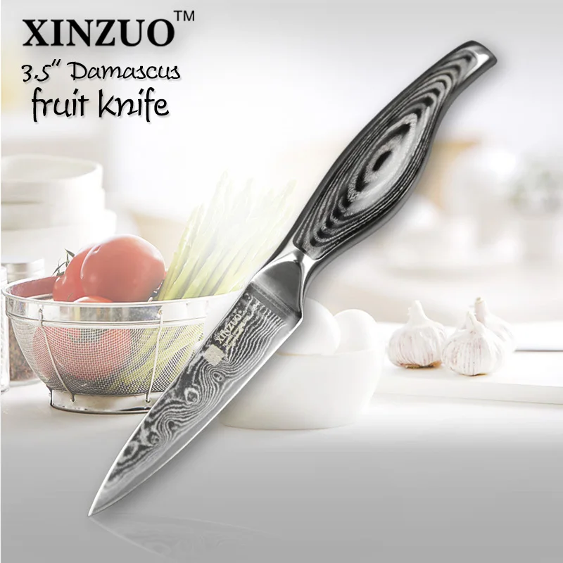 3 5 paring knife kitchen knife VG 10 VG10 Damascus steel kitchen knives parer fruit knife