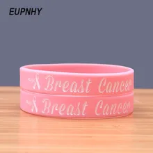 EUPNHY 1 шт., силиконовые браслеты с раком груди, браслеты с розовой лентой, Браслет-манжета J