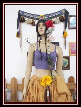

Lycra cotton yoga Belly dance gallus Vest top AU74-79