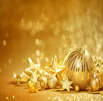 

TR bokeh photography backdrops xmas golden bell jingle winter kids holiday merry baby shower Customize christmas backgrounds